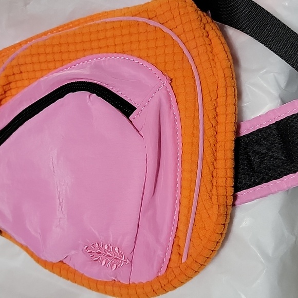 Nwt Free People Movement Cold Shoulder Sling Bag Orange & Pink Crossbody main image 5